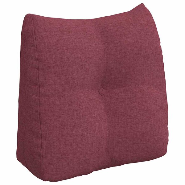 vidaXL Coussin de Dos Bordeaux 45 x 24 x 50 cm tissu