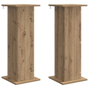 vidaXL Support de Plante 2 pièces Chêne artisanal 30 5 x 30 x 80 5 cm
