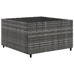 vidaXL Salon de jardin 11 Pièces avec coussins gris résine tressée