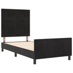 vidaXL Cadre de Lit Noir 100x200 cm Velours