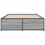 vidaXL Cadre de lit sans matelas sonoma gris 140x190 cm