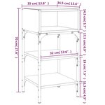 vidaXL Tables de chevet 2 Pièces sonoma gris 35x34 5x70cm bois ingénierie