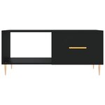 vidaXL Table basse noir 90x50x40 cm bois d'ingénierie