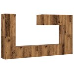 vidaXL Meubles TV muraux 7 Pièces vieux bois bois d'ingénierie