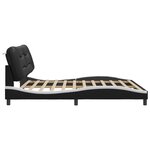 vidaXL Cadre de lit avec LED sans matelas noir et blanc 200x200 cm