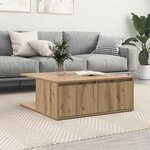 vidaXL Table basse chêne artisanal 80 x 80 x 31 cm Bois d'ingénierie