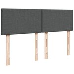 vidaXL Sommier à lattes de lit avec matelas Gris foncé 160x200cm Tissu