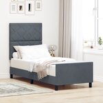 Cadre de lit vidaXL Gris foncé 80x200 cm Velours