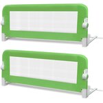 vidaXL Barrière de lit de sécurité pour tout-petits 2Pièces Vert 102x42cm
