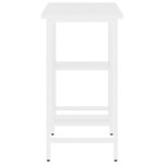 vidaXL Bureau d'ordinateur Blanc 80x40x72 cm MDF et métal