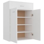 vidaXL Armoire à chaussures Blanc 60x35x84 cm Bois d'ingénierie