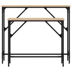 vidaXL Tables console 2 Pièces chêne sonoma bois d'ingénierie