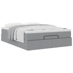 VidaXL Cadre de lit ottoman et matelas gris clair 140x200 cm tissu