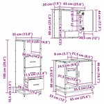 vidaXL Ensemble de mobilier de salle de bain 3 Pièces Chêne artisanal