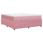 vidaXL Sommier à lattes de lit avec matelas Rose 180x200 cm Velours