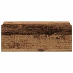 vidaXL Table de chevet flottante vieux bois bois d'ingénierie