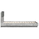 vidaXL Cadre de lit sans matelas gris béton 75x190 cm