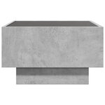 vidaXL Table basse avec LED gris béton 50x50x30 cm bois d'ingénierie