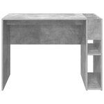 vidaXL Bureau Gris béton 109 x 50 x 78 cm Bois d'ingénierie