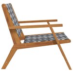 vidaXL Mobilier de jardin 2 Pièces Noir et Blanc 67 x 78 x 73 cm