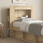vidaXL Cabinet de Tête de Lit avec stockage Bois d’ingénierie