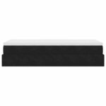 vidaXL Cadre de lit ottoman avec matelas noir 90x190 cm velours