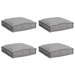 vidaXL Coussin pour assise de palette 4 Pièces Gris 40 x 40 x 8 cm