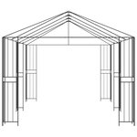 vidaXL Cadre de Gazebo 6 x 3 m Noir Acier