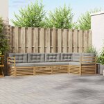 vidaXL Ensemble de canapés d'extérieur 5 Pièces Blanc et gris clair