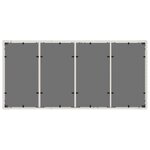 vidaXL Table de jardin avec dessus en verre blanc résine tressée