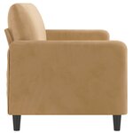 vidaXL Canapé à 3 places Marron 180 cm Velours