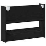 vidaXL Cabinets à chaussures muraux 2 Pièces Chêne noir 60 x 18 x 60 cm