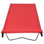 vidaXL Lits de camping 2 Pièces 180x60x19 cm Tissu Oxford et acier Rouge