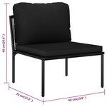 Vidaxl salon de jardin 5 pièces avec coussins noir pvc