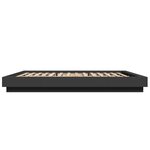 vidaXL Cadre de lit avec lumières LED noir 160x200cm bois d'ingénierie