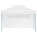 vidaXL Tente de réception pliable avec 3 parois 280x410x315 cm Acier Blanc