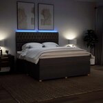 vidaXL Sommier à lattes de lit avec matelas Marron foncé 180x200 cm