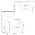 vidaXL Fauteuil de massage inclinable gris foncé tissu