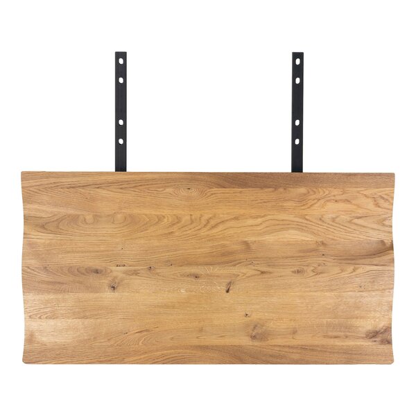 2 rallonges de table en chêne huilé avec bord ondulé 50 x 95 cm