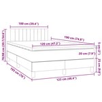 vidaXL Sommier à lattes de lit avec matelas LED bleu foncé 120x190 cm