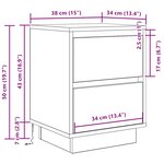 VidaXL Tables de chevet avec lumières LED 2 Pièces noir 38x34x50 cm