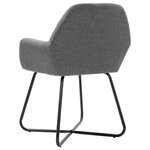 vidaXL Chaises à manger lot de 6 gris foncé tissu