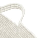 vidaXL Panier à linge gris et blanc Ø60x36 cm coton