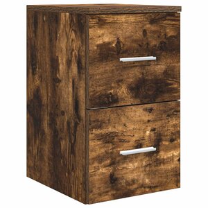 vidaXL Meuble de Salle de Bain In-between Chêne fumé 30 x 44 5 x 50 cm