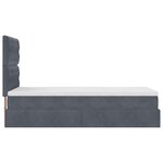 vidaXL Cadre de lit ottoman avec matelas gris foncé 80x200 cm velours