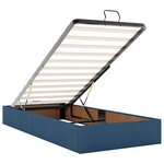 VidaXL Cadre de lit ottoman avec matelas bleu 180x200 cm tissu