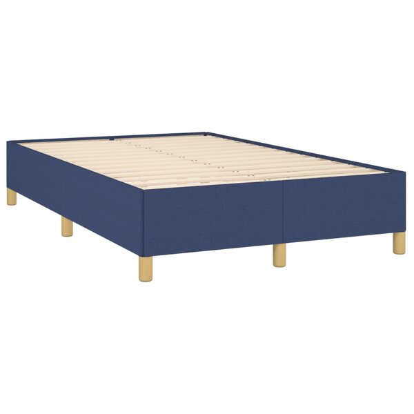 vidaXL Cadre de lit bleu 120x190 cm tissu