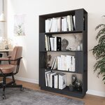 vidaXL Bibliothèque/Séparateur de pièce Gris 80x25x132 cm Pin massif