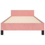 vidaXL Cadre de lit et tête de lit sans matelas rose 80x200 cm velours