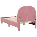 vidaXL Cadre de lit pour tout-petit avec tête de lit Rose 70 x 140 cm